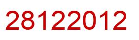 Number 28122012 red image