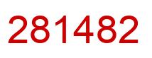 Número 281482 imagen rojo