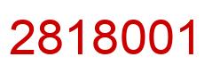 Number 2818001 red image