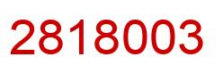 Number 2818003 red image