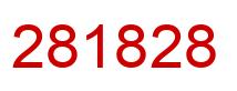 Número 281828 imagen rojo