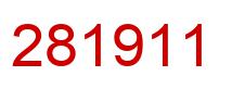 Number 281911 red image