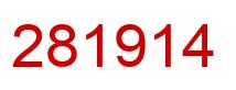 Number 281914 red image
