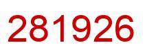 Number 281926 red image
