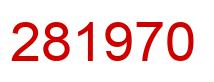 Number 281970 red image