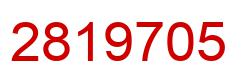 Number 2819705 red image
