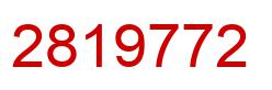 Number 2819772 red image