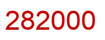 Number 282000 red image