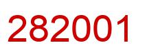 Number 282001 red image