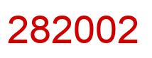 Number 282002 red image