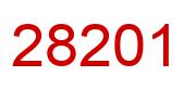 Number 28201 red image