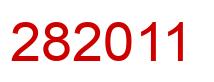 Number 282011 red image