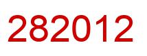 Number 282012 red image