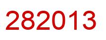 Number 282013 red image