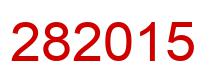 Number 282015 red image