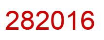 Number 282016 red image