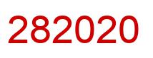 Number 282020 red image