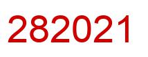 Number 282021 red image