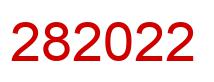 Number 282022 red image