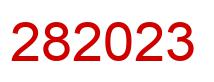 Number 282023 red image