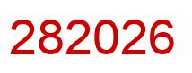 Number 282026 red image