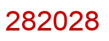 Number 282028 red image