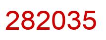 Number 282035 red image