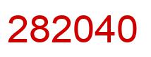 Number 282040 red image