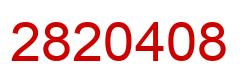 Number 2820408 red image