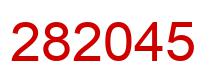Number 282045 red image