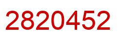 Number 2820452 red image