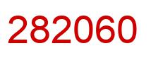 Number 282060 red image