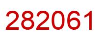 Number 282061 red image