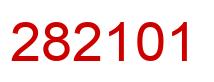 Número 282101 imagen rojo