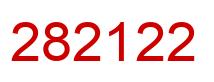 Número 282122 imagen rojo