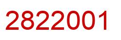 Number 2822001 red image