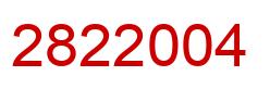 Número 2822004 imagen rojo