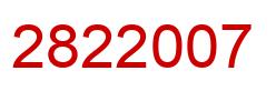Número 2822007 imagen rojo