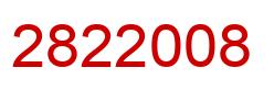 Número 2822008 imagen rojo