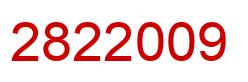 Número 2822009 imagen rojo