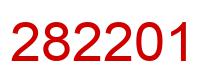 Number 282201 red image