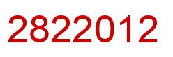 Número 2822012 imagen rojo