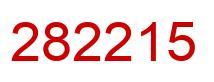 Number 282215 red image