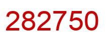 Number 282750 red image