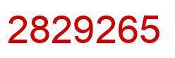 Number 2829265 red image
