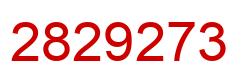 Number 2829273 red image