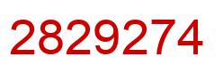 Number 2829274 red image
