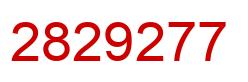 Number 2829277 red image