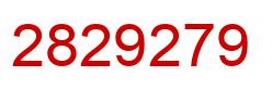 Number 2829279 red image