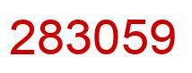 Number 283059 red image